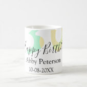 30th birthday bold letter pastel yellow black retr koffiemok (Center)