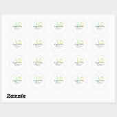 30th birthday bold letter pastel yellow black retr ronde sticker (Vel)