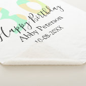 30th birthday bold letter pastel yellow black retr sherpa deken (3/4)