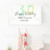 30th birthday bold letter pastel yellow black retr spandoek (Insitu)