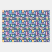 30th Birthday Cake Cadeaus Ballonnen Blauw Inpakpapier Vel (Voorkant)