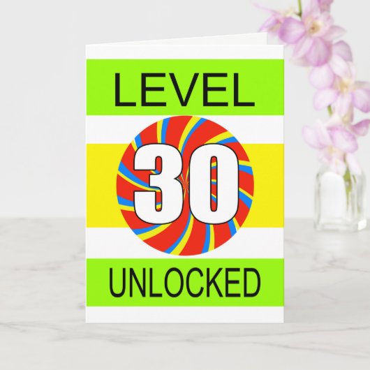 30th Birthday Computer Gamer Kaart (Orchidee)