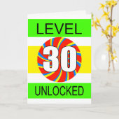 30th Birthday Computer Gamer Kaart (Gele Bloem)