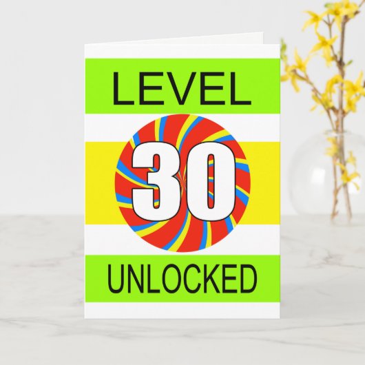 30th Birthday Computer Gamer Kaart (Gele Bloem)