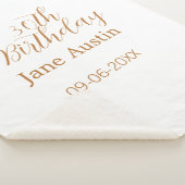 30th birthday copper brown simple stylish name dat sherpa deken (3/4)