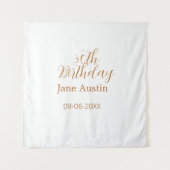 30th birthday copper brown simple stylish name dat wandkleed (Voorkant)