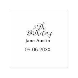 30th birthday copper brown simple stylish name dat  zelfinktende stempel