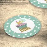 30th Birthday Cupcake Smash Party Papier Onderzett Ronde Kartonnen Onderzetter<br><div class="desc">Hallo Zeg maar tegen je 30's met een Cake Smash party! Voeg je initiaal toe aan dit schattige roze en mintgroene papieren onderzetter met een lekkere (en ongebroken) cupcake. Onderdeel van het 30th Birthday Cake Smash Collectie.</div>