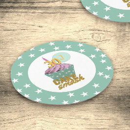 30th Birthday Cupcake Smash Party Papier Onderzett Ronde Kartonnen Onderzetter