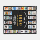 30th Birthday Family Memories Photo Collage  Fleece Deken (Voorkant (Horizontaal))