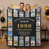 30th Birthday Family Memories Photo Collage  Fleece Deken
