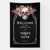30th Birthday Funeral Welcome Spandoek (Verticaal)