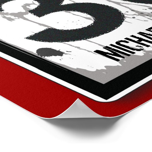 30th Birthday Funny Grungy Speed Limit Sign Poster (Hoek)