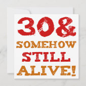 30th Birthday Gag Gift Kaart (Voorkant)