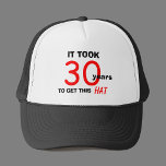 30th Birthday Gag Gifts Pet voor Mannen<br><div class="desc">Ken je een man die bijna 30 is? Heb je een grappig cadeau voor hem nodig? Kijk niet verder dan dit grappige 30ste pet, dat zegt: "Het kostte 30 jaar om dit Pet te krijgen." Dit is ook een geweldig pet voor iedereen die op zoek is naar verjaardagscadeau-ideeën voor iemand...</div>