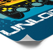 30th Birthday Gamer Party Level 30 Unlocked Funny Poster (Hoek)