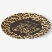 30th Birthday gepersonaliseerde luipaard Folie bal Papieren Bordje (Gekanteld)