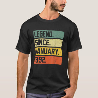 30Th Birthday Gift 30 Years Old Legend Since Janua T-shirt