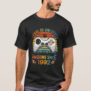 30th Birthday Gift Boy Level 30 Unlocked Geweldige T-shirt