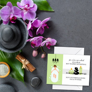 30th Birthday Girly Spa Weekend Getaway Invitation Kaart