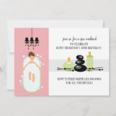 30th Birthday Girly Spa Weekend Getaway Invitation Kaart (Voorkant)
