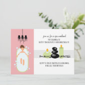 30th Birthday Girly Spa Weekend Getaway Invitation Kaart (Staand voorkant)