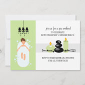 30th Birthday Girly Spa Weekend Getaway Invitation Kaart (Voorkant)