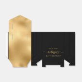 30th Birthday Gold Foil Monogram Name Script Bedankdoosjes (Uitgevouwen)