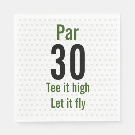 30th Birthday Golfer it high laat het vliegen Golf Servet (Voorkant)