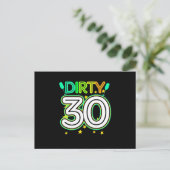 30th Birthday | Happy 30th Birthday Briefkaart (Staand voorkant)