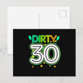 30th Birthday | Happy 30th Birthday Briefkaart (Voorkant / Achterkant)
