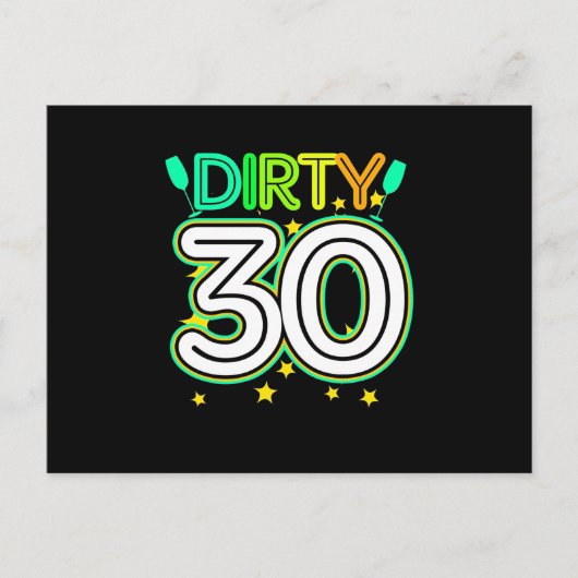 30th Birthday | Happy 30th Birthday Briefkaart (Voorkant)