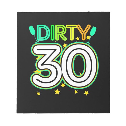 30th Birthday | Happy 30th Birthday Notitieblok (Voorkant)