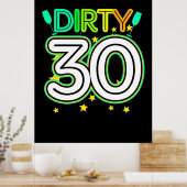 30th Birthday | Happy 30th Birthday Poster (Keuken)