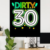 30th Birthday | Happy 30th Birthday Poster (Thuiskantoor)