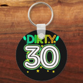 30th Birthday | Happy 30th Birthday Sleutelhanger (Voorkant)