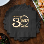 30th Birthday happy b'day aangepaste naam Folie Servetten