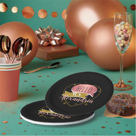 30th birthday hello 30 Personalized heart Papieren Bordje