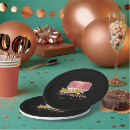 30th birthday hello 30 Stylish Personalized Papieren Bordje