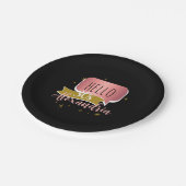 30th birthday hello 30 Stylish Personalized Papieren Bordje (Gekanteld)