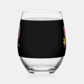 30th birthday hello 30 Stylish Personalized Wijnglas Zonder Voet (Rechts)