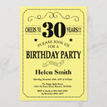 30th Birthday Invitation Black and Yellow Kaart<br><div class="desc">30th Birthday Invitation Black and Yellow Typografie. Zwarte en gele achtergrond. Volwassen verjaardag. Mannelijke Mannen of vrouwen: Birthday. Kinder jongen of meisje Lady Teen Teenage Bday Invite. 13e 15e 16e 18e 21e 30e 40e 50e 60e 70e 80e 90e 100e. Elke leeftijd. Voor verdere aanpassing, te klikken gelieve de knoop "van...</div>