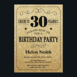 30th Birthday Invitation Black en Gold Glitter Kaart<br><div class="desc">30th Birthday Invitation Black en Gold Glitter Typografie. Zwart en goudglitter achtergrond. Volwassen verjaardag. Mannelijke Mannen of vrouwen: Birthday. Kinder jongen of meisje Lady Teen Teenage Bday Invite. 13e 15e 16e 18e 21e 30e 40e 50e 60e 70e 80e 90e 100e. Elke leeftijd. Voor verdere aanpassing, te klikken gelieve de knoop...</div>