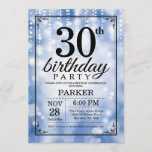 30th Birthday Invitation Blue Glitter Kaart<br><div class="desc">30th Birthday Invitation met Blue String Lights met Blue Glitter Background. Blauwe verjaardag. Volwassen verjaardag. Mannen of vrouwen uitgenodigd. 13e 15e 16e 18e 21e 30e 40e 50e 60e 70e 90e 100e, elke leeftijd. Voor verdere aanpassing, te klikken gelieve de knoop "van de Aanpassing het"en ons ontwerphulpmiddel te gebruiken om deze...</div>