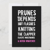 30th Birthday Invitation -Dames & Old Dames Kaart (Voorkant)