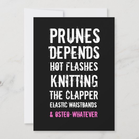 30th Birthday Invitation -Dames & Old Dames Kaart (Voorkant)