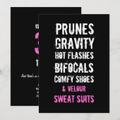 30th Birthday Invitation -Dames & Old Dames Kaart (Voorkant / Achterkant)