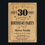30th Birthday Invitation Rustic Wood Kaart<br><div class="desc">30e uitnodiging van de verjaardag. Typografie. Cheers tot 30 jaar. Rustic Wood Achtergrond. Volwassen verjaardag. Mannelijke Mannen of vrouwen: Birthday. Kinder jongen of meisje Lady Teenage Bday Invite. 13e 15e 16e 18e 21e 30e 40e 50e 60e 70e 90e 100e. Elke leeftijd. Voor verdere aanpassing, te klikken gelieve de knoop "van...</div>