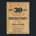 30th Birthday Invitation Rustic Wood Kaart<br><div class="desc">30e uitnodiging van de verjaardag. Typografie. Cheers tot 30 jaar. Rustic Wood Achtergrond. Volwassen verjaardag. Mannelijke Mannen of vrouwen: Birthday. Kinder jongen of meisje Lady Teenage Bday Invite. 13e 15e 16e 18e 21e 30e 40e 50e 60e 70e 90e 100e. Elke leeftijd. Voor verdere aanpassing, te klikken gelieve de knoop "van...</div>