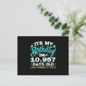 30th Birthday | It Is My 30th Birthday Briefkaart (Staand voorkant)